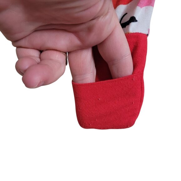 Miozing Bamboo 0-3 Mo Baby Girl Boy Apple Print Zippy Pajamas Animal Sleeper Red - Picture 4 of 14